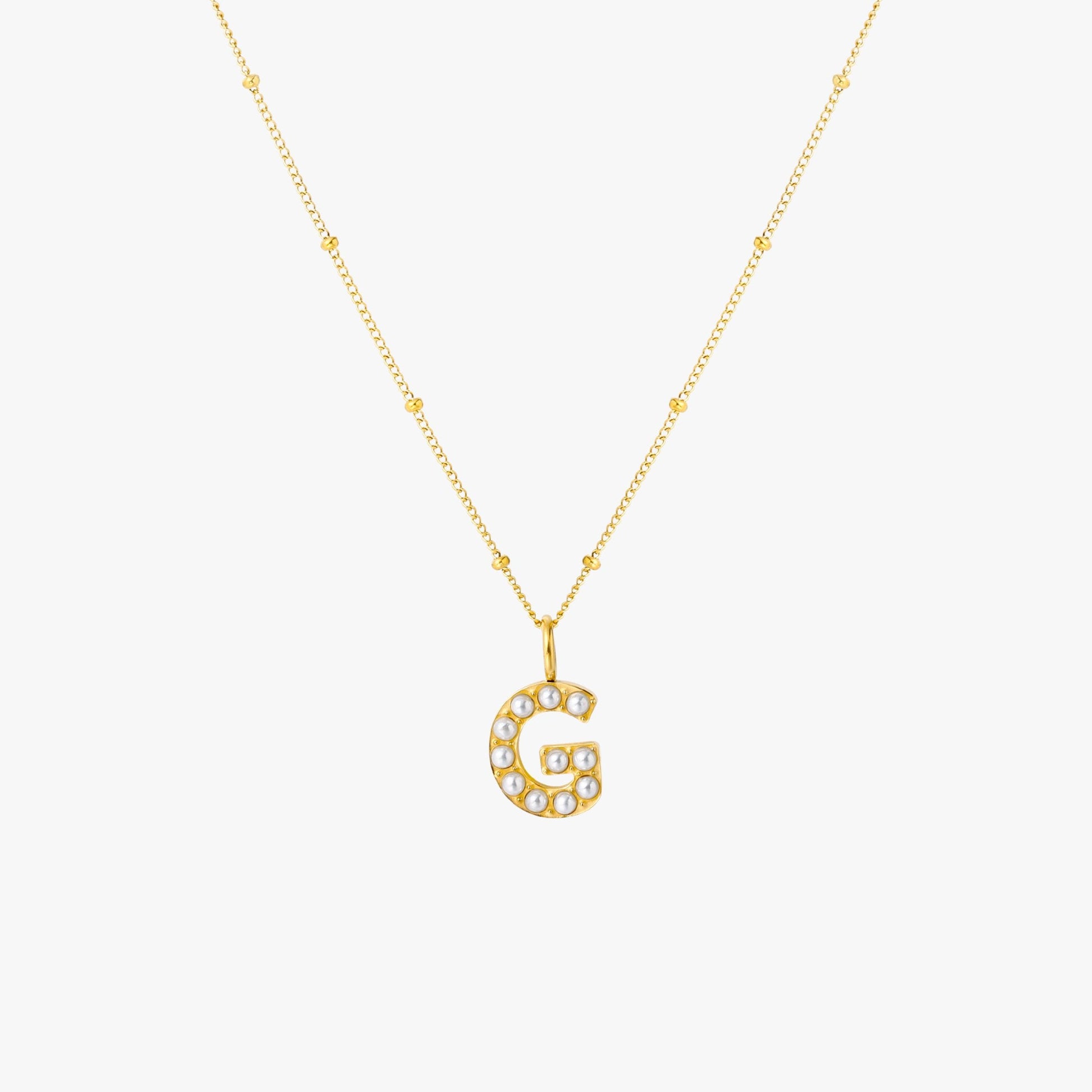 Pearl Initial Necklace