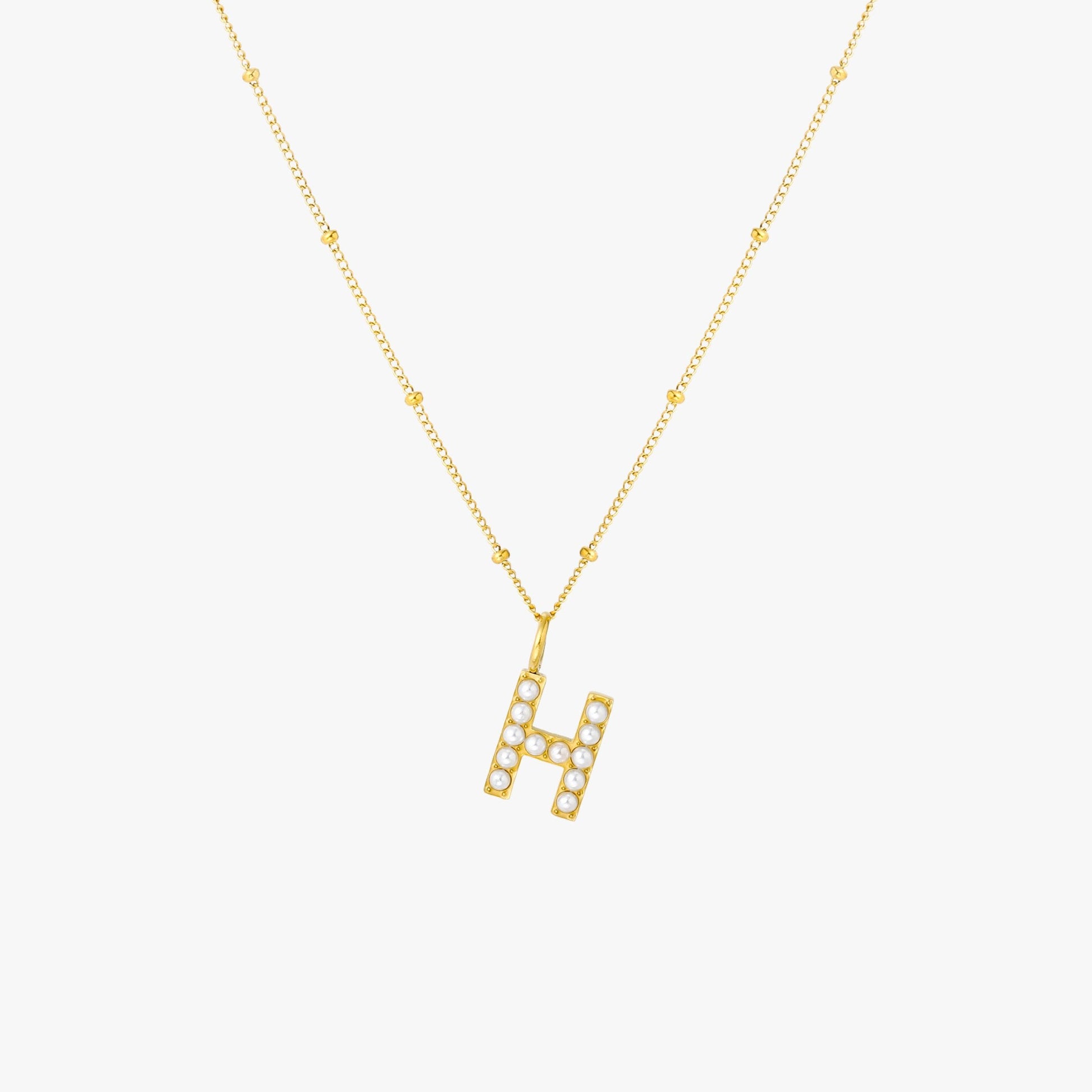 Pearl Initial Necklace