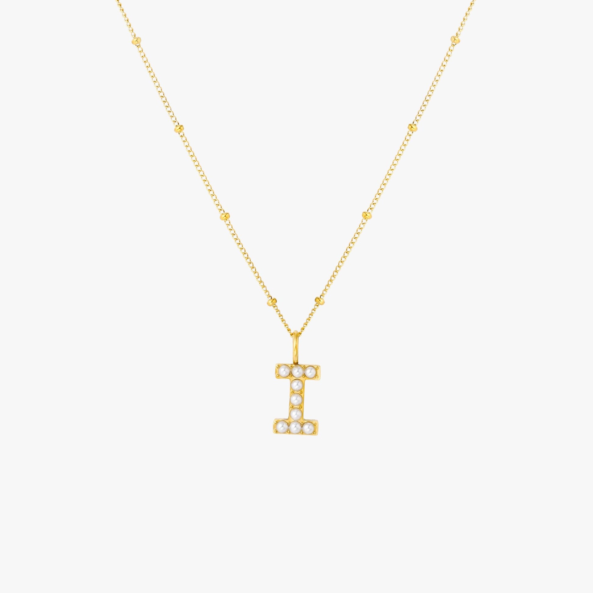 Pearl Initial Necklace