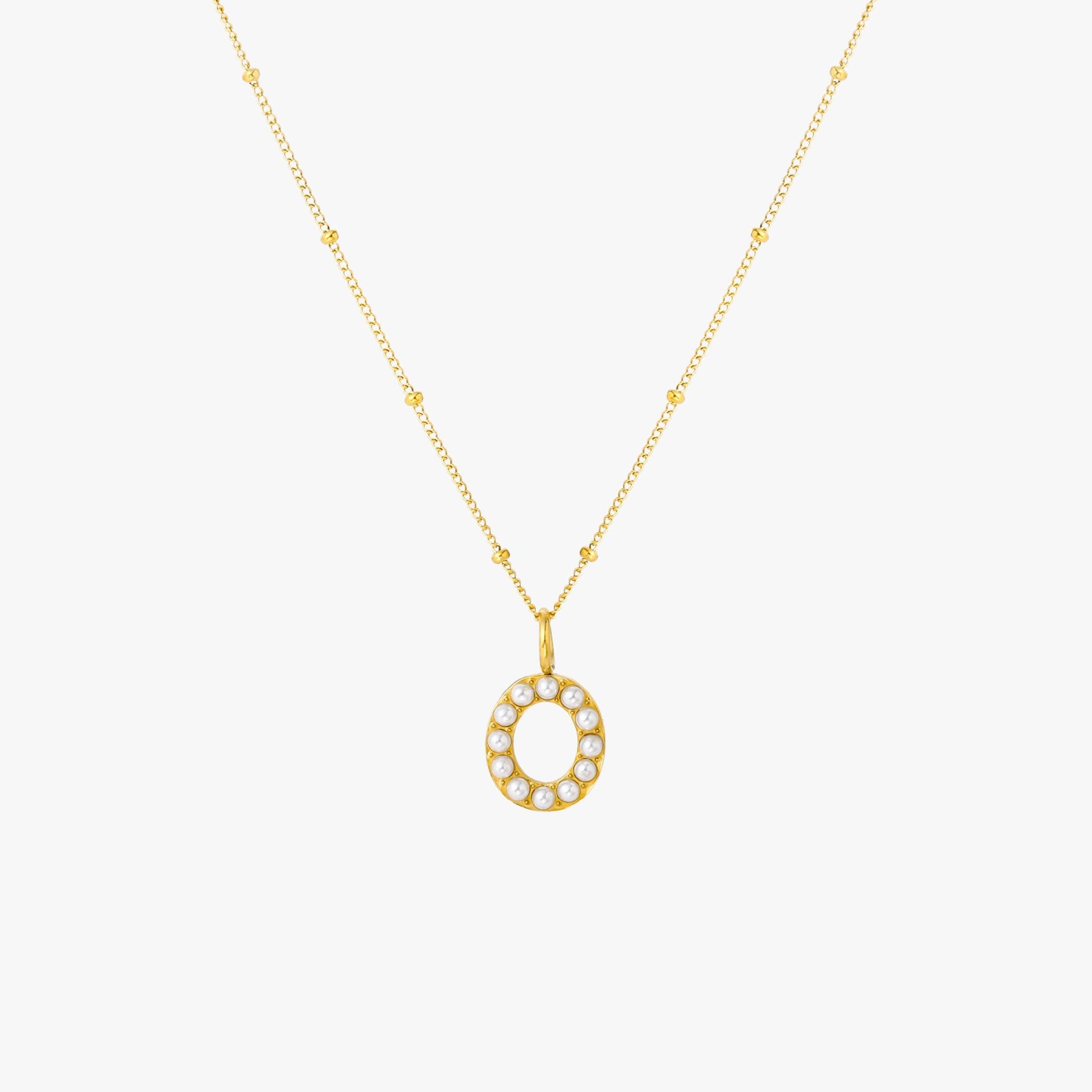 Pearl Initial Necklace
