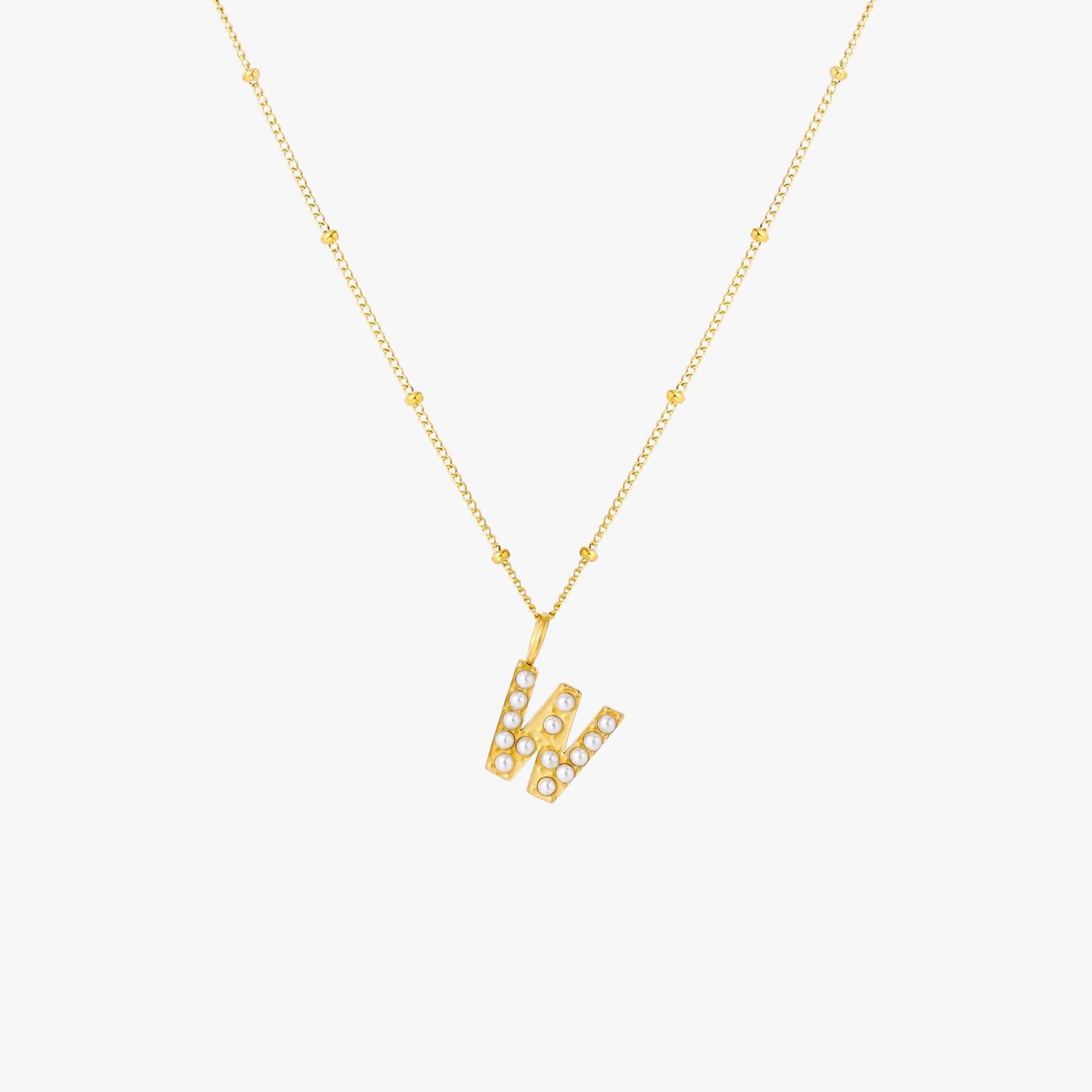 Pearl Initial Necklace