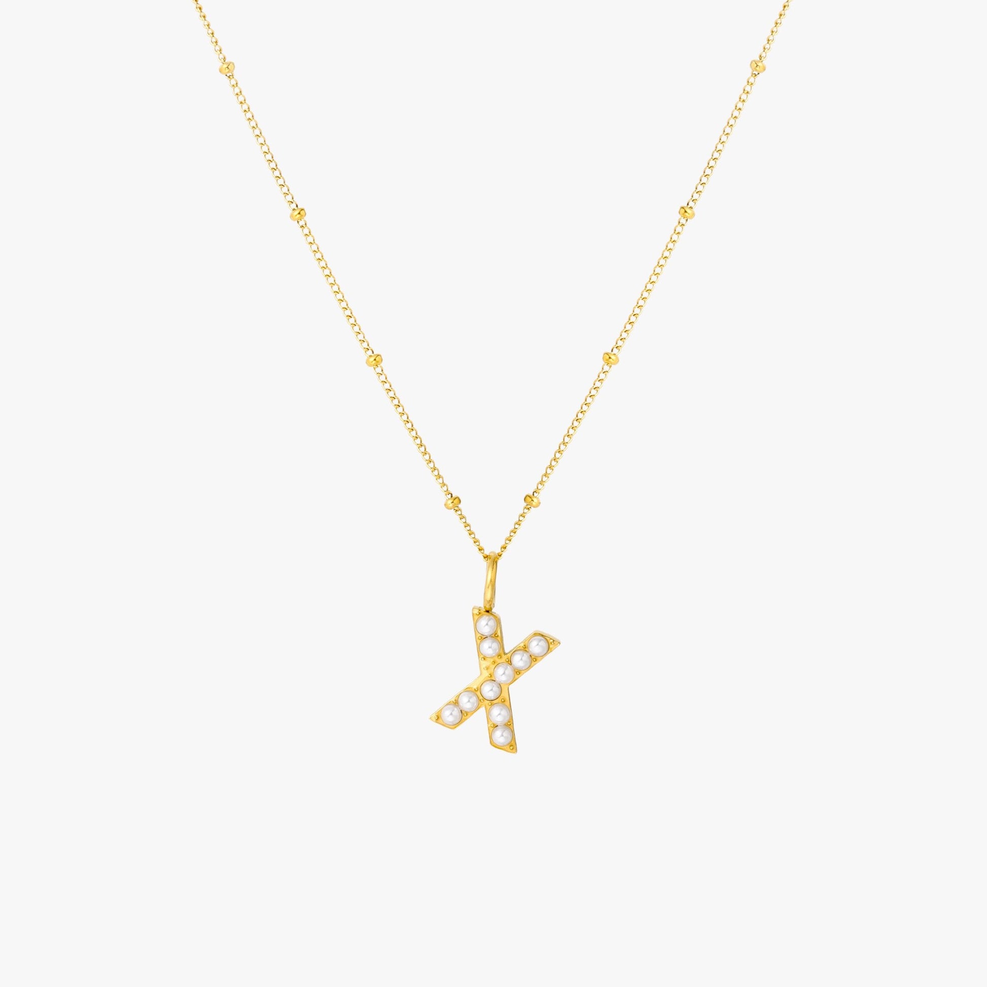 Pearl Initial Necklace