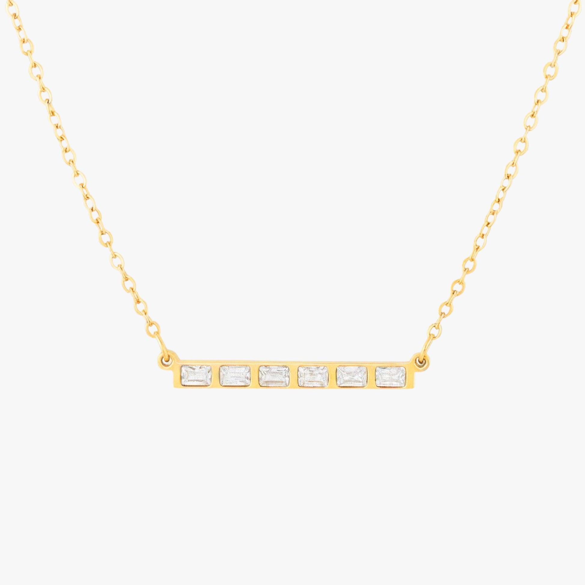 Baguette Line Necklace