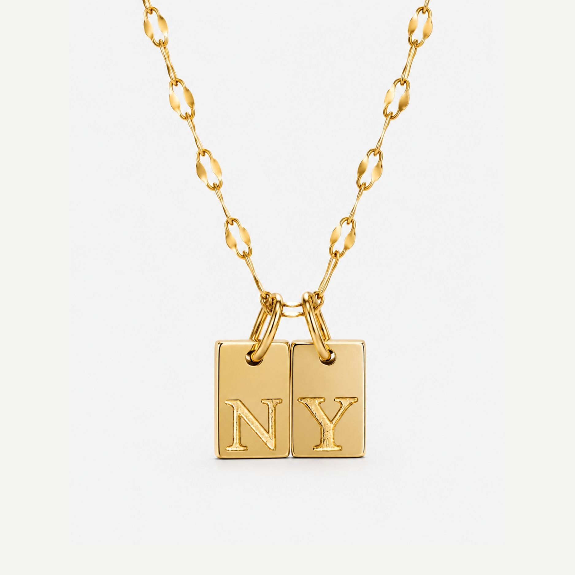 Initial Tag Necklace