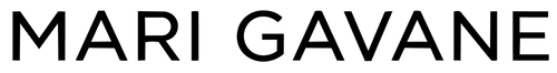 The text 'MARI GAVANE' is shown in large, black, sans-serif capital letters on a solid white background.
